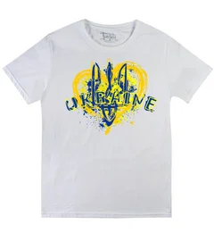 Прикольные футболки: Украина Сердце 2 White